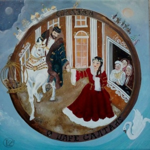 Laura Lepore Artista Torino olio-su-tela_La-fiaba-dello-zar-Saltan