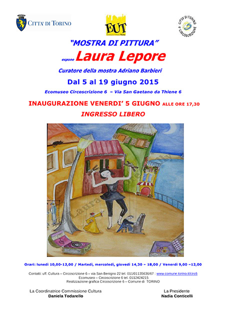 Laura Lepore Artista Torino locandina mostra ECOMuseo Urbano