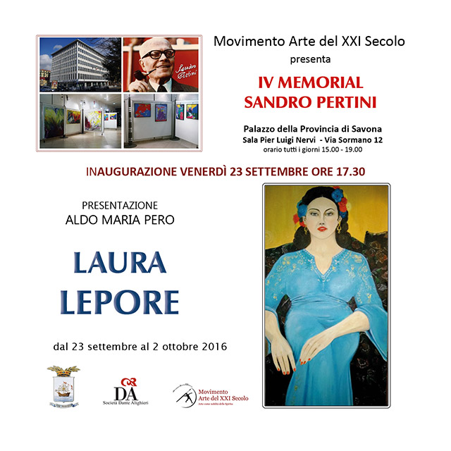 Laura Lepore Artista Torino locandina mostra Sandro Pertini Savona