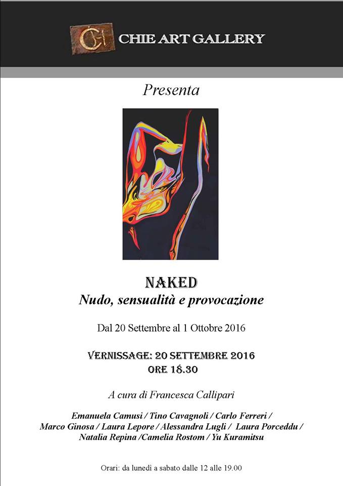 Laura Lepore Artista Torino locandina mostra Naked_Milano