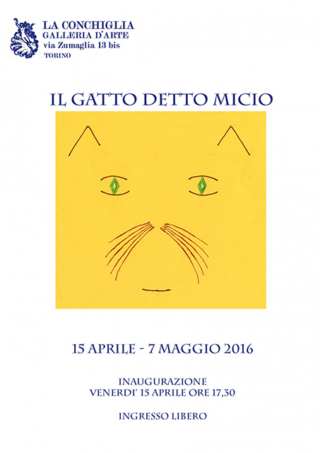 Laura Lepore Artista Torino locandina mostra Il-gatto-detto-micio