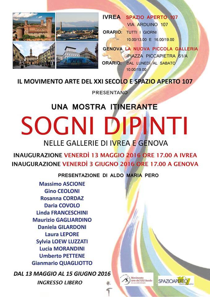 Laura Lepore Artista Torino locandina mostra Ivrea-Genova