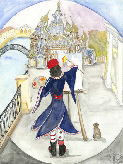 pittrice di strada acquerello laura lepore artista torino